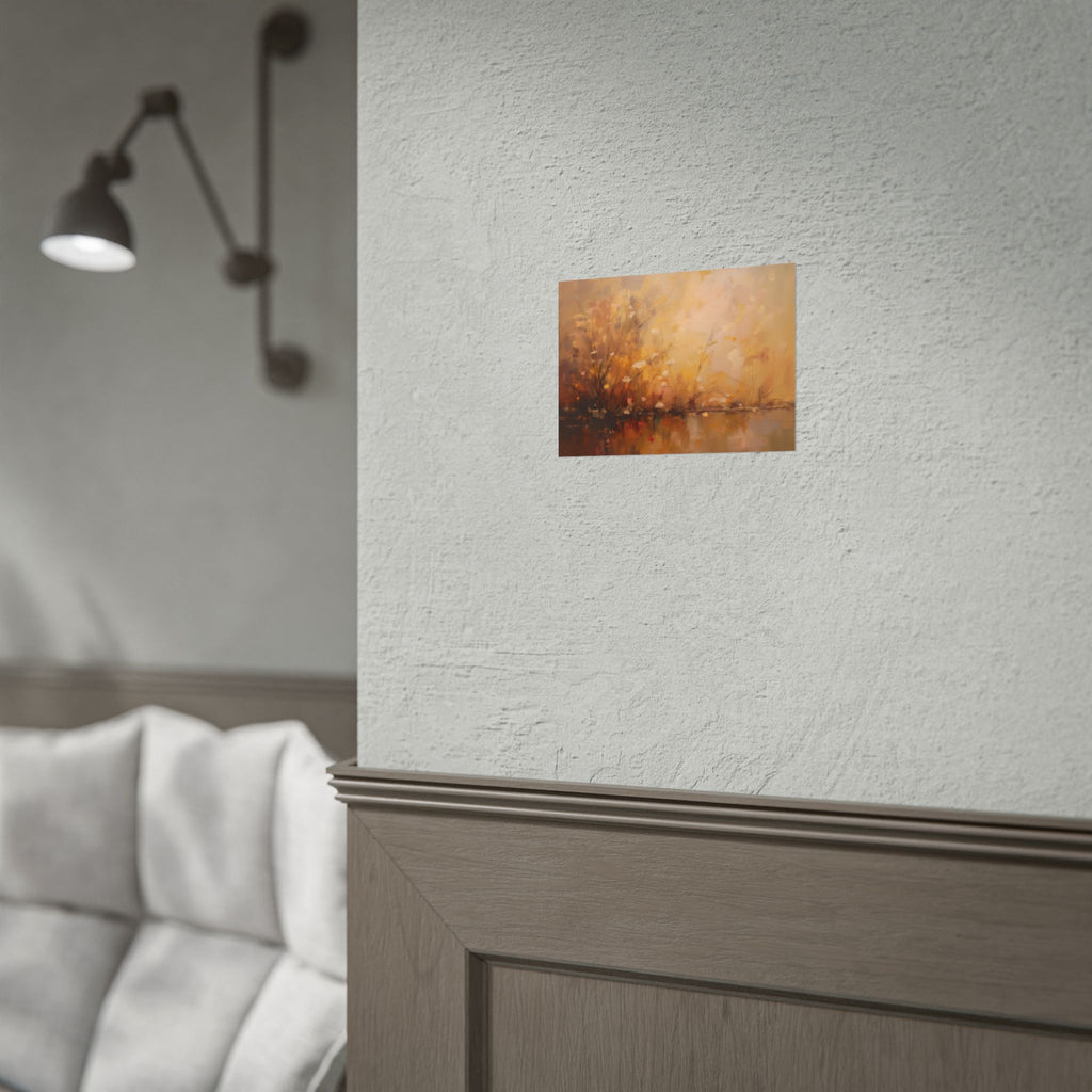 Abstraktes Wandbild „Goldene Wiese“ – Poster 