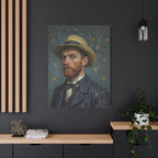 Van Gogh Style Self-Portrait Canvas Print - Matte Stretched Wall Art