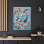 Koi Pond Canvas Art - Stretched Matte Fish Wall Decor