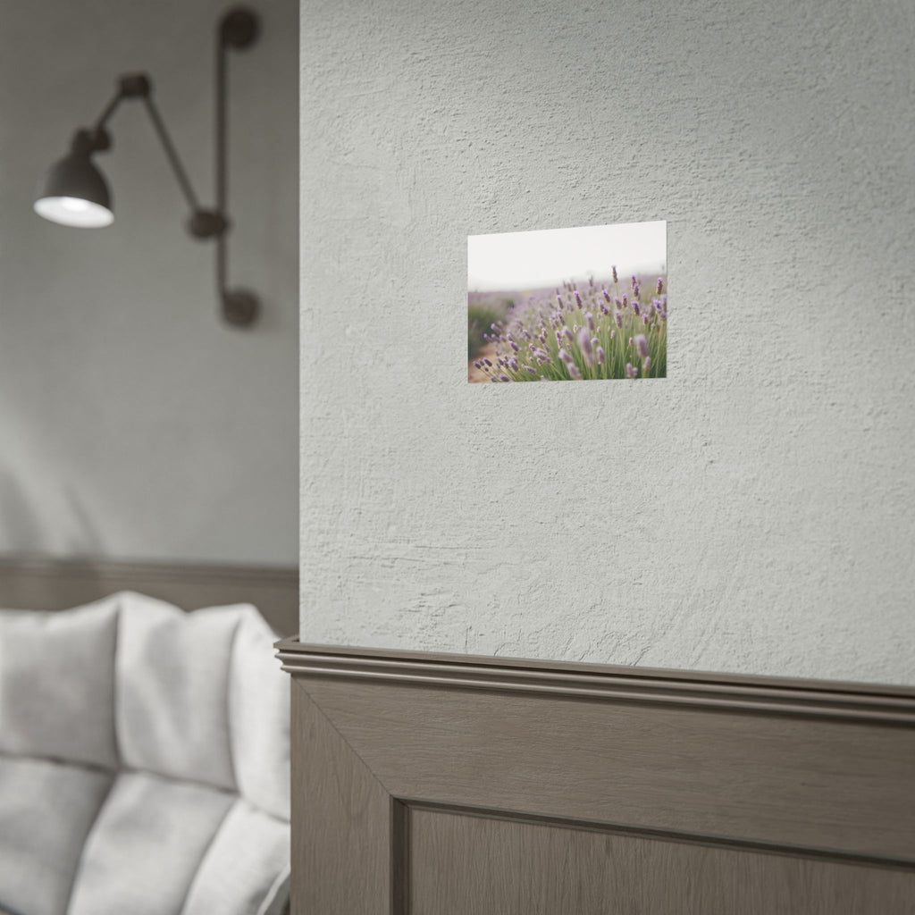Muurdecoratie met lavendelveld – Poster 