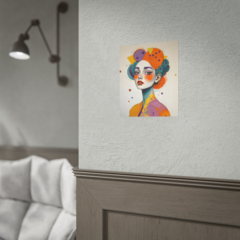 Rolled Poster — Colorful Abstract Portrait Art Print