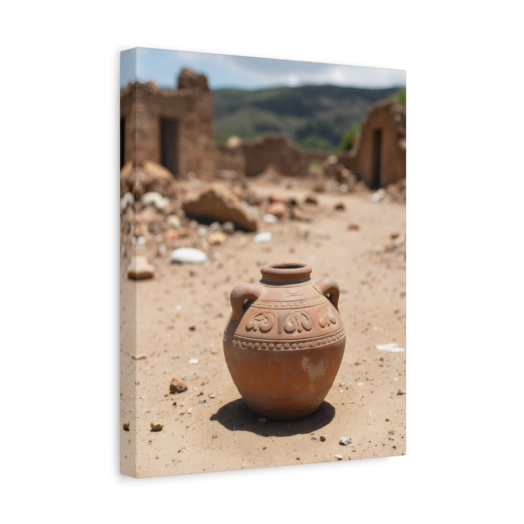 Rustic Terracotta Pot Photo Canvas