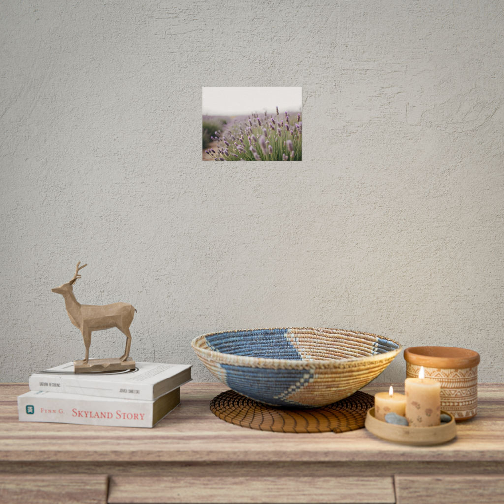 Muurdecoratie met lavendelveld – Poster 