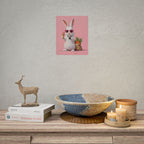 Pink Cute Bunny Poster – Pink Ice Cream Rabbit Wall Art