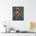 Van Gogh Style Self-Portrait Canvas Print - Matte Stretched Wall Art