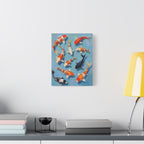 Koi Pond Canvas Art - Stretched Matte Fish Wall Decor