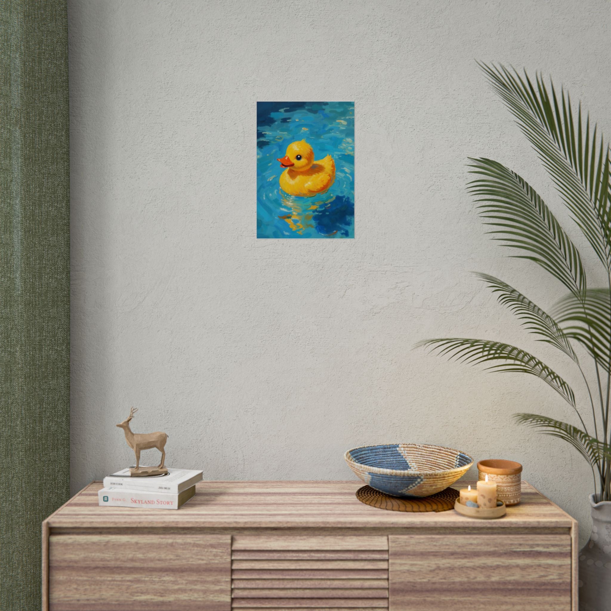 Rubber Duck Poster — Cute Yellow Duckling Wall Art, Nursery & Kids Room Decor