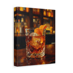 Whisky auf Eis – Wandbild – Bar- und Wohndekoration – Leinwand 