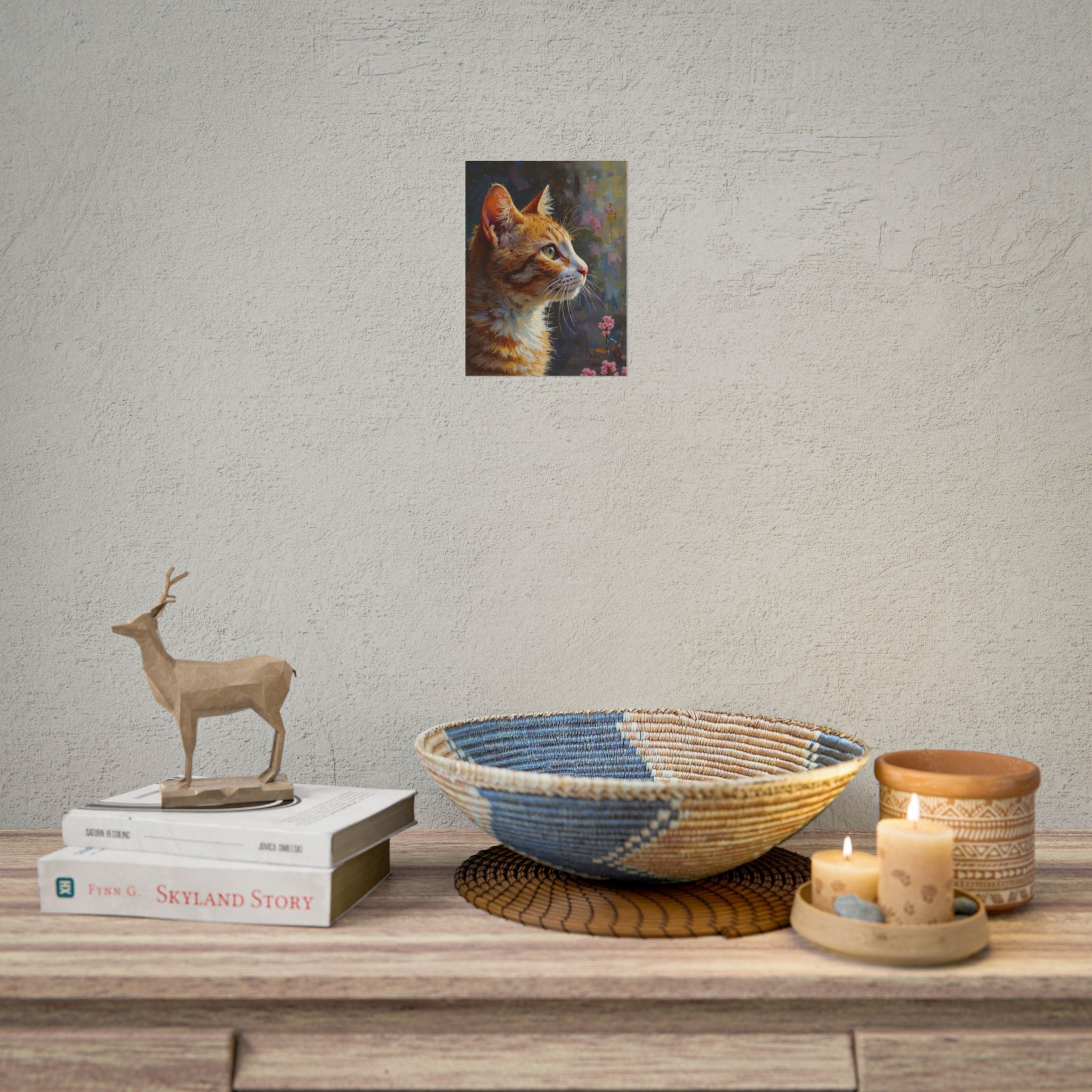 Orange tabby Cat  Oil Brushstroke Rolled Poster