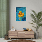 Rubber Duck Poster — Cute Yellow Duckling Wall Art, Nursery & Kids Room Decor