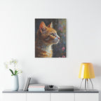 Orange Tabby Cat Portrait Canvas - Stretched Matte Wall Art