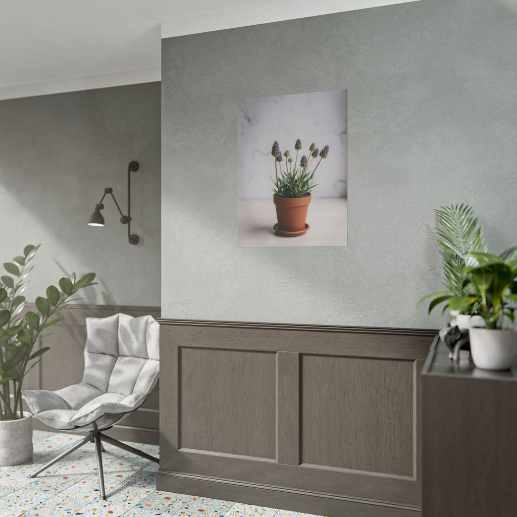 Muurdecoratie met alpengras in pot – Poster 