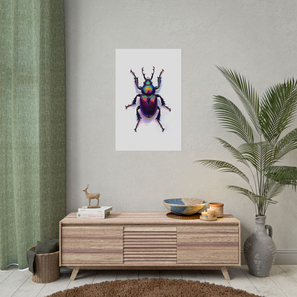 Iriserende kever muurdecoratie – poster 
