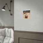 Rustieke terracotta bloempotwoestijnposter - opgerolde fotoafdruk