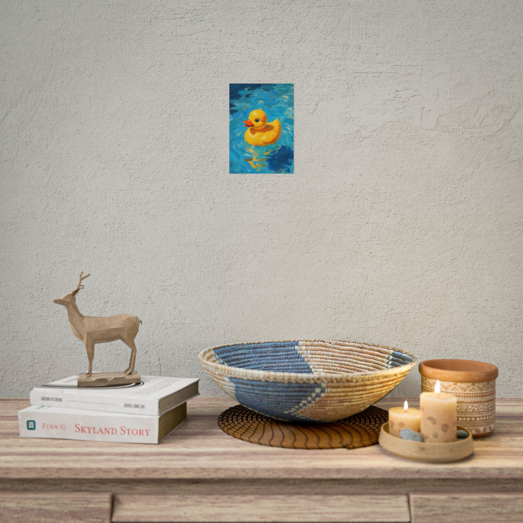 Rubber Duck Poster — Cute Yellow Duckling Wall Art, Nursery & Kids Room Decor