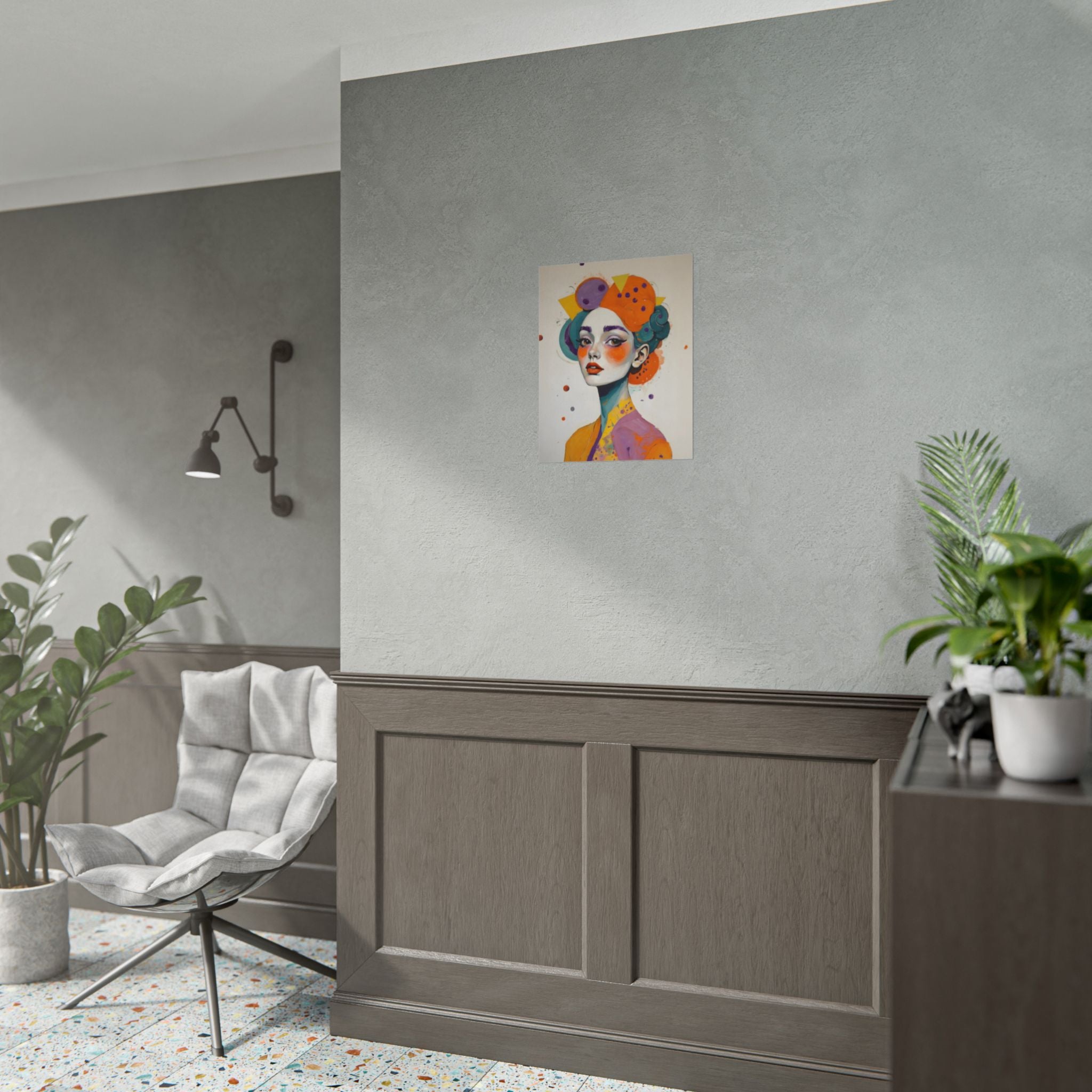 Rolled Poster — Colorful Abstract Portrait Art Print