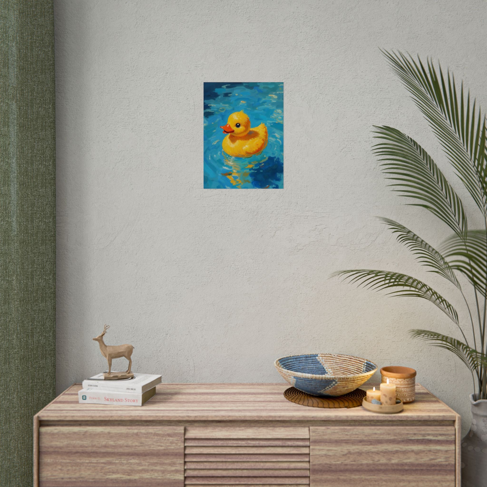 Rubber Duck Poster — Cute Yellow Duckling Wall Art, Nursery & Kids Room Decor