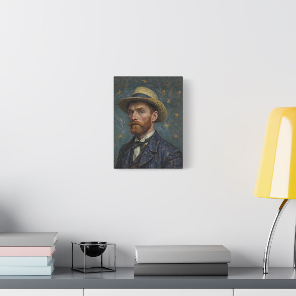 Van Gogh Style Self-Portrait Canvas Print - Matte Stretched Wall Art