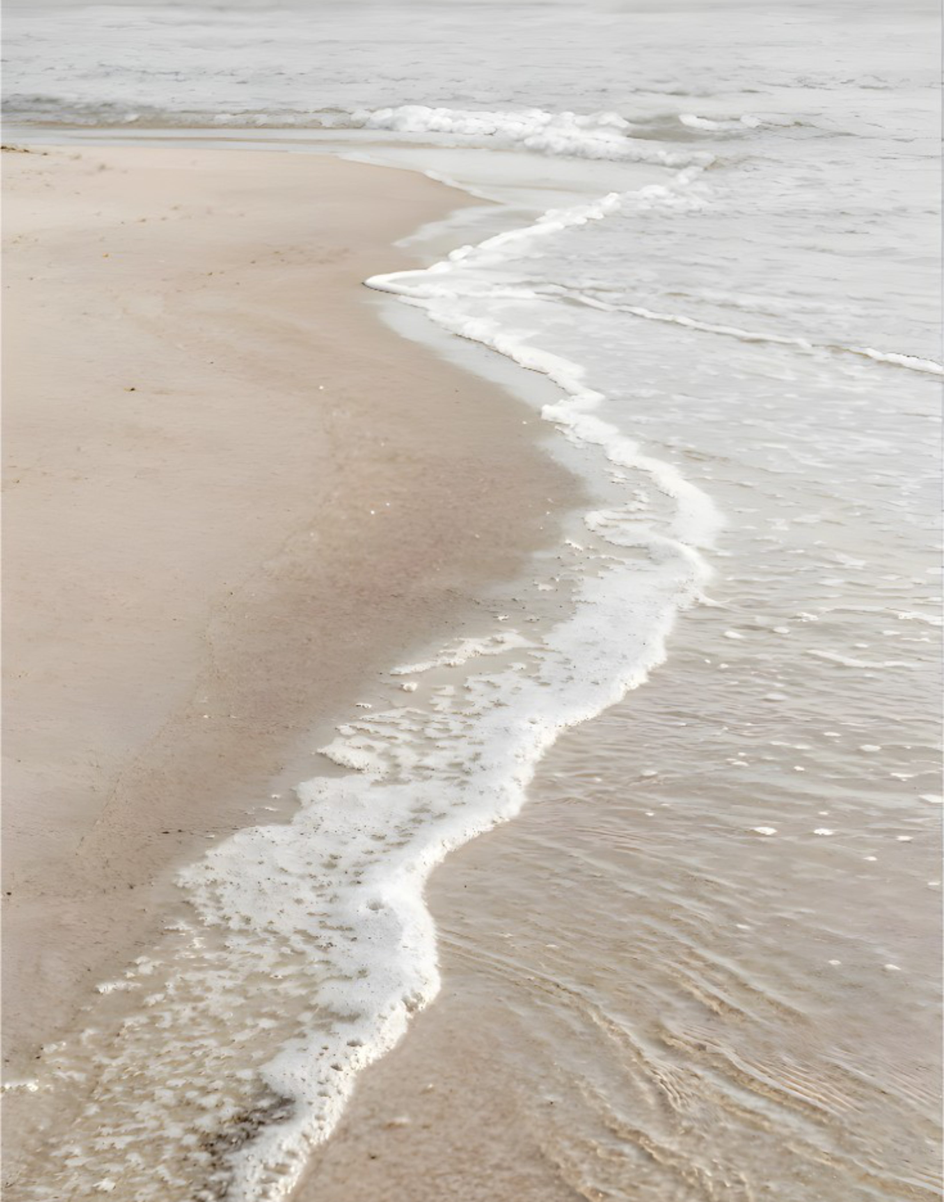 Seaside Shoreline Print - Tranquil Beach - Digital Design (no physical product will be send)