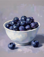 Blueberry Still Life Printable Wall Art, Kitchen Decor Print, Minimalist Fruit Painting, Modern Food Art - Digital Design (no physical product will be send)