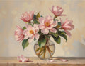 Roze Pioen Bloemen Stilleven Kunst, Romantische Botanische Print Digitaal Ontwerp (er wordt geen fysiek product verzonden)