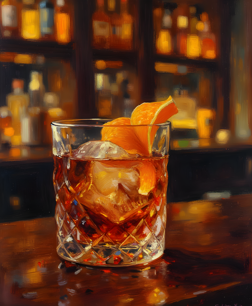 Whisky on Ice - Bar- en woondecoratie - Digitaal ontwerp (er wordt geen fysiek product verzonden)