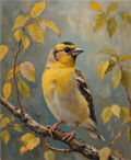 Goldfinch on a branch - Digital Design (no physical product will be send)